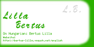 lilla bertus business card